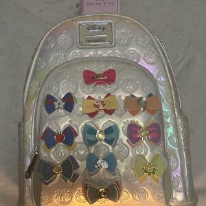 Loungefly Iridescent Backpack with Princess Bows